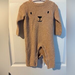 George Tan Bear Fleece One-Piece Footie